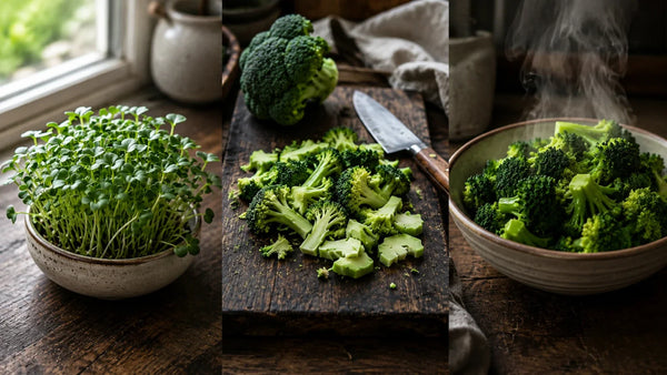 Brotes de brócoli: glucorafanina, mirosinasa y por qué la forma importa